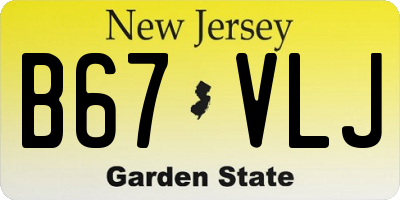 NJ license plate B67VLJ