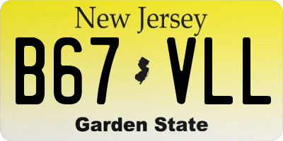NJ license plate B67VLL