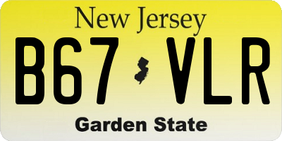 NJ license plate B67VLR