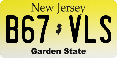 NJ license plate B67VLS