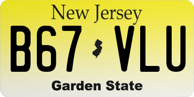 NJ license plate B67VLU