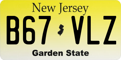 NJ license plate B67VLZ