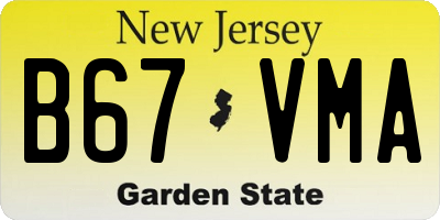 NJ license plate B67VMA