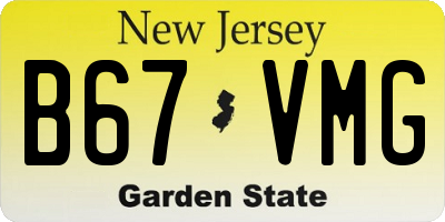 NJ license plate B67VMG