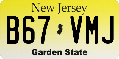 NJ license plate B67VMJ
