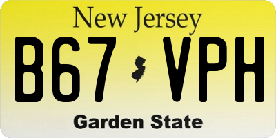 NJ license plate B67VPH