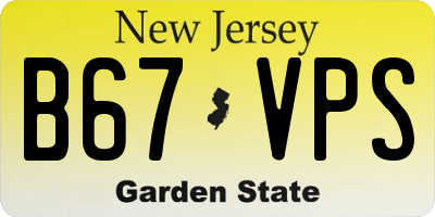 NJ license plate B67VPS