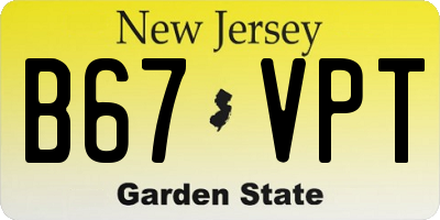 NJ license plate B67VPT