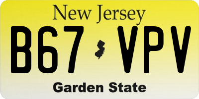 NJ license plate B67VPV
