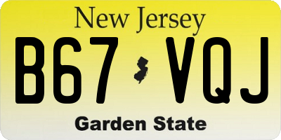 NJ license plate B67VQJ