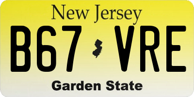 NJ license plate B67VRE
