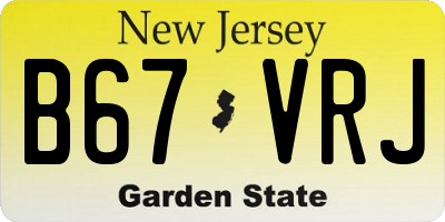 NJ license plate B67VRJ