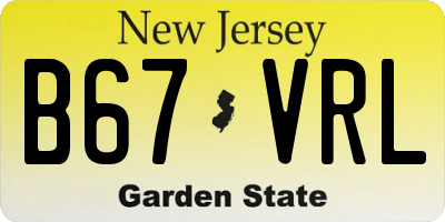 NJ license plate B67VRL
