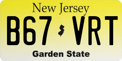 NJ license plate B67VRT