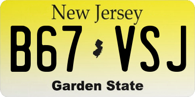 NJ license plate B67VSJ