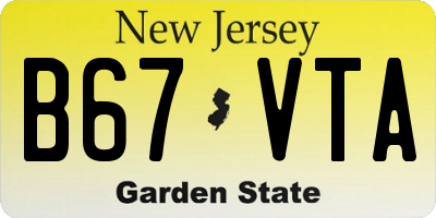 NJ license plate B67VTA
