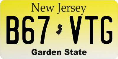NJ license plate B67VTG