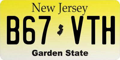 NJ license plate B67VTH