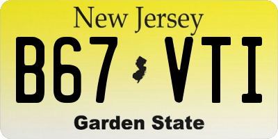 NJ license plate B67VTI