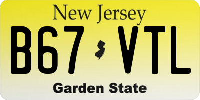 NJ license plate B67VTL