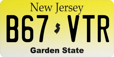 NJ license plate B67VTR