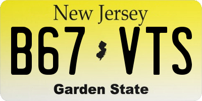 NJ license plate B67VTS