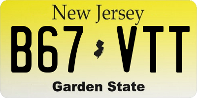 NJ license plate B67VTT