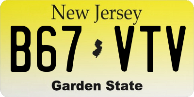 NJ license plate B67VTV