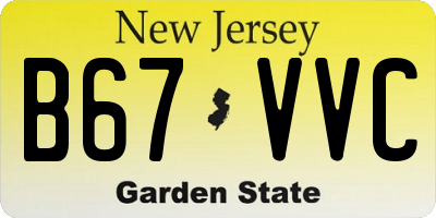 NJ license plate B67VVC