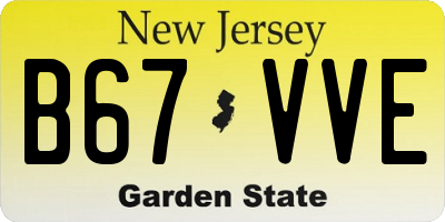 NJ license plate B67VVE