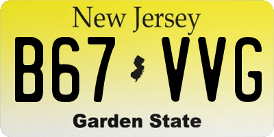 NJ license plate B67VVG