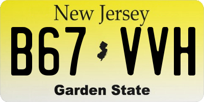 NJ license plate B67VVH