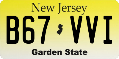 NJ license plate B67VVI