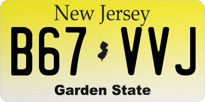 NJ license plate B67VVJ