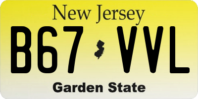 NJ license plate B67VVL