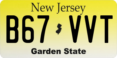 NJ license plate B67VVT
