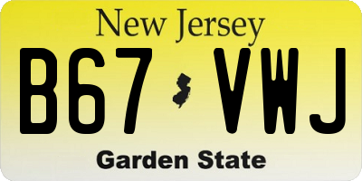 NJ license plate B67VWJ