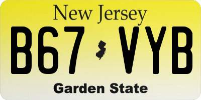 NJ license plate B67VYB