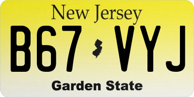 NJ license plate B67VYJ
