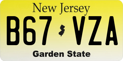 NJ license plate B67VZA