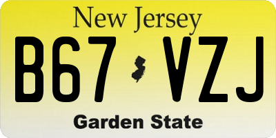 NJ license plate B67VZJ