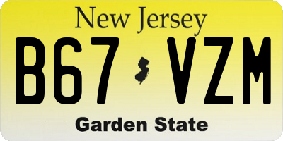 NJ license plate B67VZM