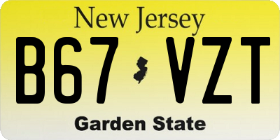 NJ license plate B67VZT