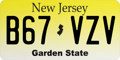 NJ license plate B67VZV