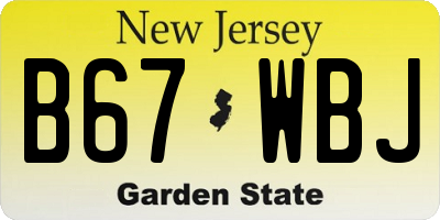 NJ license plate B67WBJ