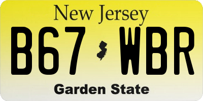 NJ license plate B67WBR