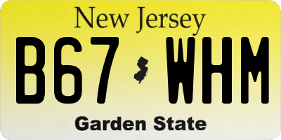 NJ license plate B67WHM