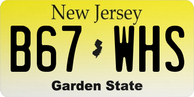 NJ license plate B67WHS