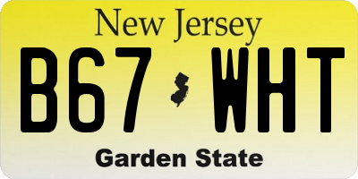 NJ license plate B67WHT
