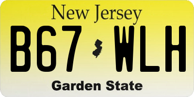 NJ license plate B67WLH